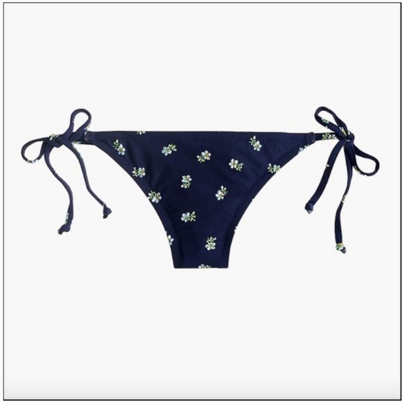 J. Crew Ruffle String Bikini, Tiny Bouquet Floral - Picture 3 of 5
